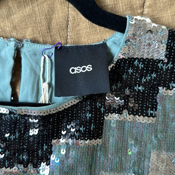 vintage ASOS Sequin top size US4 - Picture 2 of 4